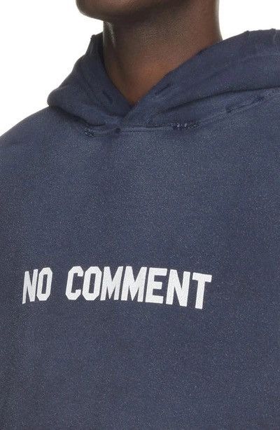 Balenciaga FW21 - NO COMMENT - Heavy Oversize Hoodie Runway Royal Blue Size US L / EU 52-54 / 3 - 7 Thumbnail