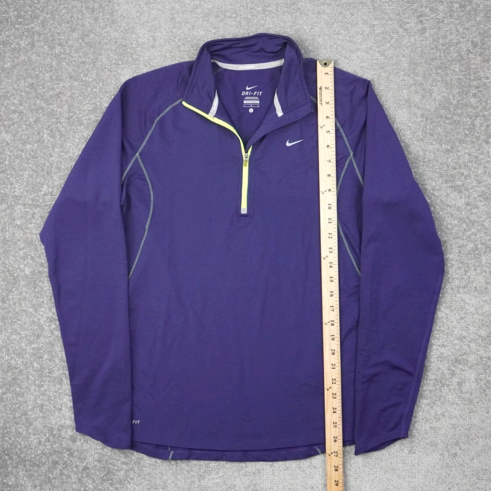 Nike Nike Women Large Purple Dri Fit Running Sweatshirt Half Zip Pullover Outdoors Size L / US 10 / IT 46 - 3 Thumbnail