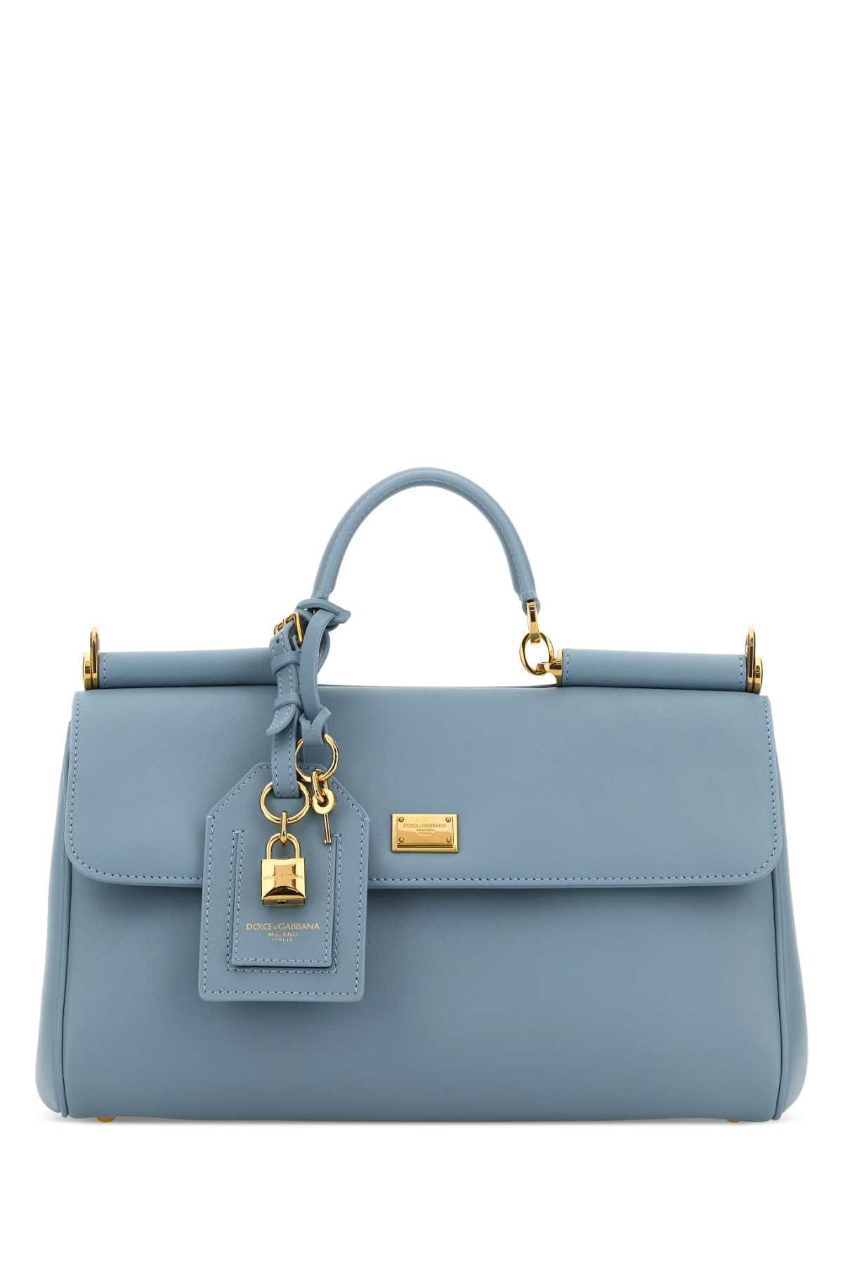 Dolce & Gabbana Light Blue Leather My Sicily Handbag Size ONE SIZE - 1 Thumbnail