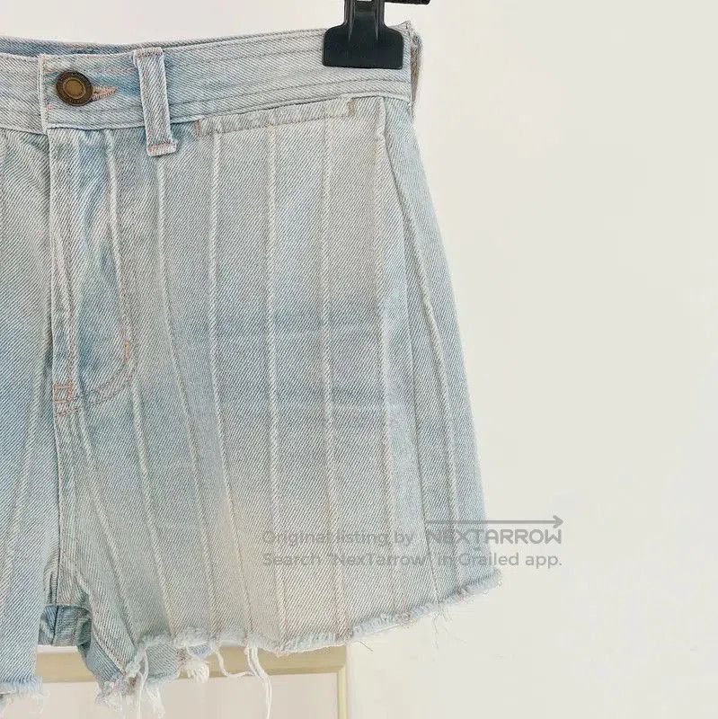 Yves Saint Laurent YSL Summer Blue Cotton Women's Shorts . Size 23" - 3 Thumbnail
