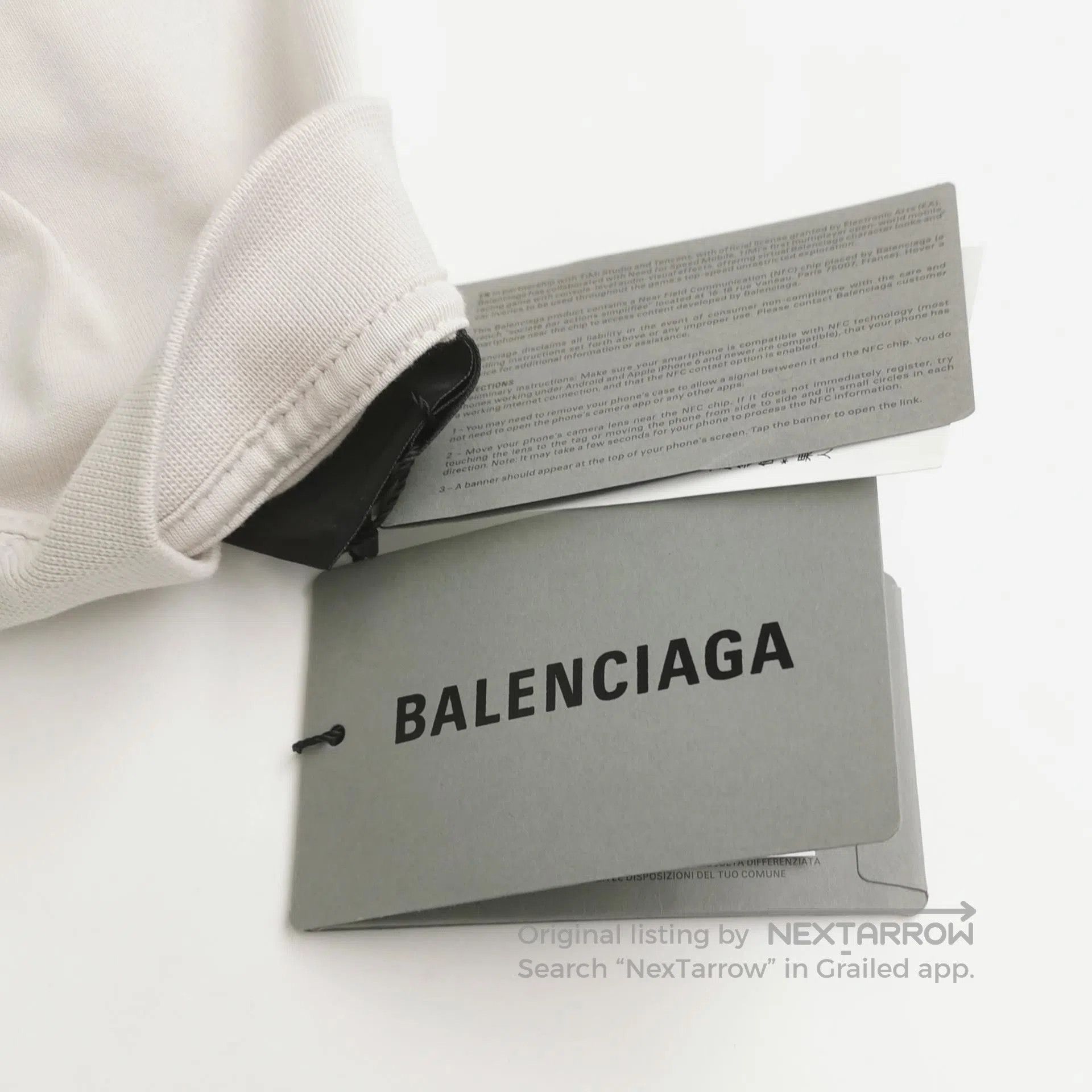 Balenciaga Beige 'Need For Speed' Cotton Round Neck T-Shirt S. Size US S / EU 44-46 / 1 - 1 Thumbnail