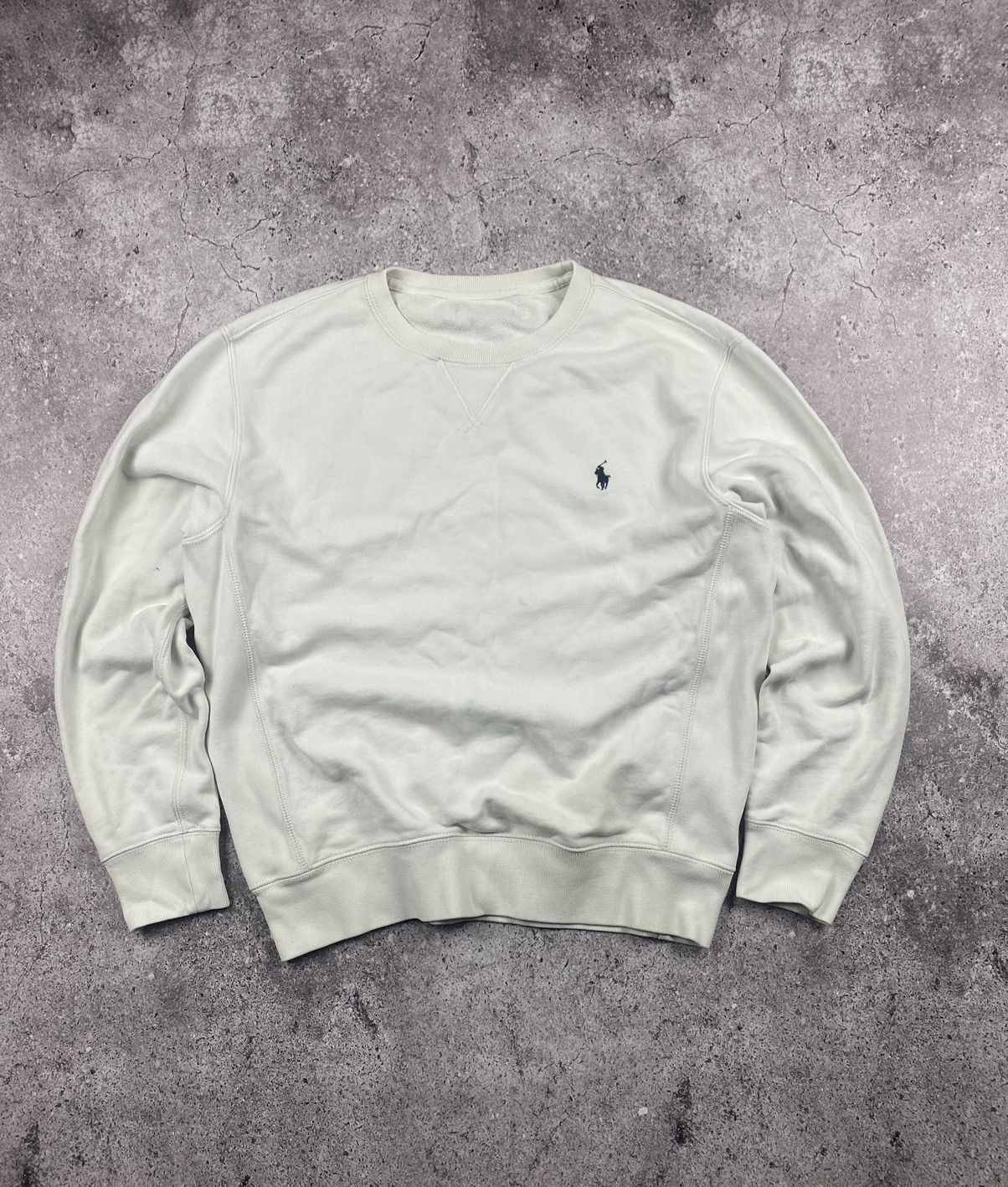 Polo Ralph Lauren × Vintage Polo Ralph Lauren vintage y2k white/cream sweatshirt Size US M / EU 48-50 / 2 - 1 Thumbnail