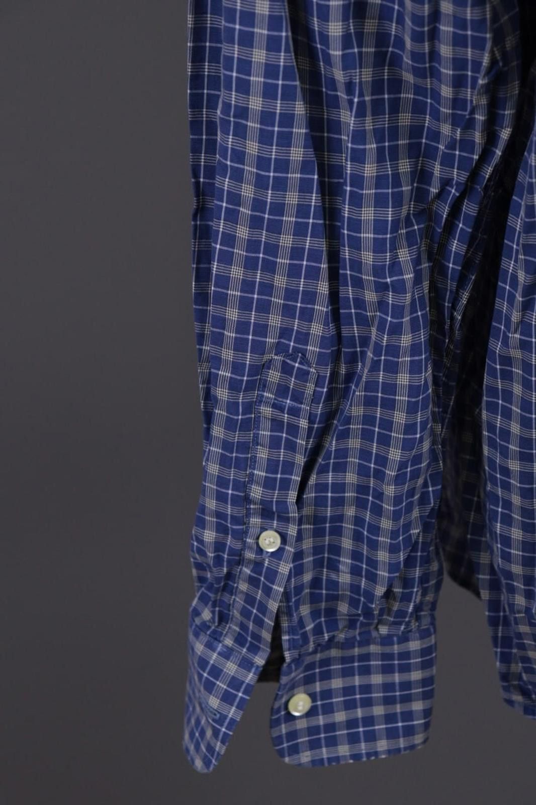 Corneliani Corneliani Blue Check Button Down Shirt Size 42 / 16.5 Size US M / EU 48-50 / 2 - 12 Thumbnail