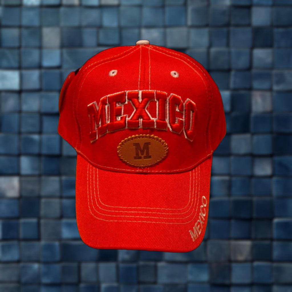 Vintage VINTAGE Mexico Baseball Cap Men Adjustable Red Velcro Clear Brand New Size ONE SIZE - 1 Thumbnail