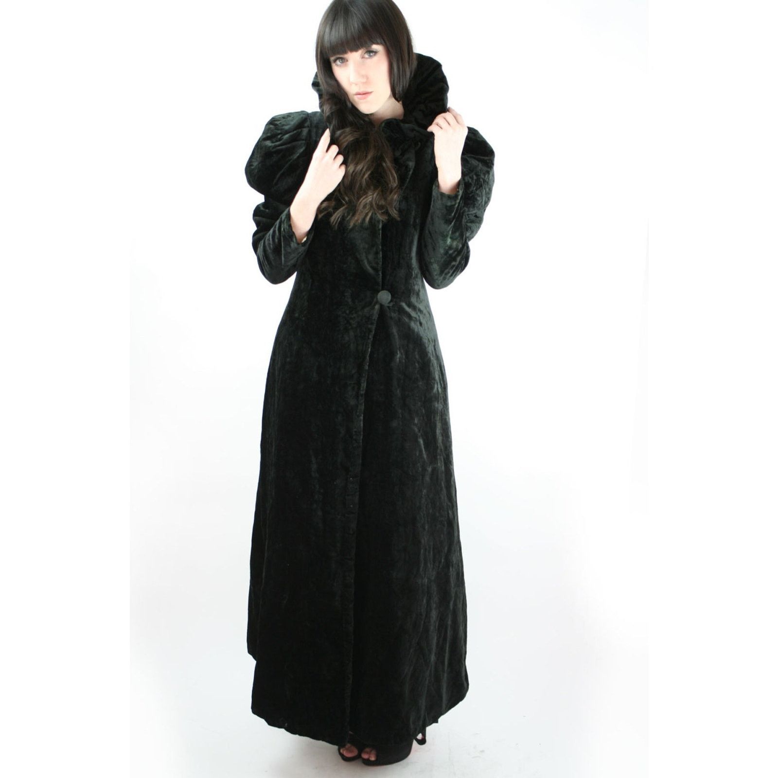 Other Vtg Elizabethian GOTHIC Princess Puff Shoulder MAXI COAT XS Size XS / US 0-2 / IT 36-38 - 1 Thumbnail