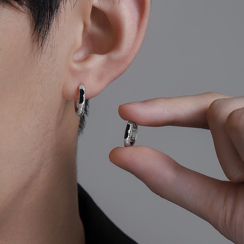 Jewelry × Sterling Silver Modern Earrings One pairs Gothic Punk Chrome Jewelry Spike Size ONE SIZE - 3 Thumbnail