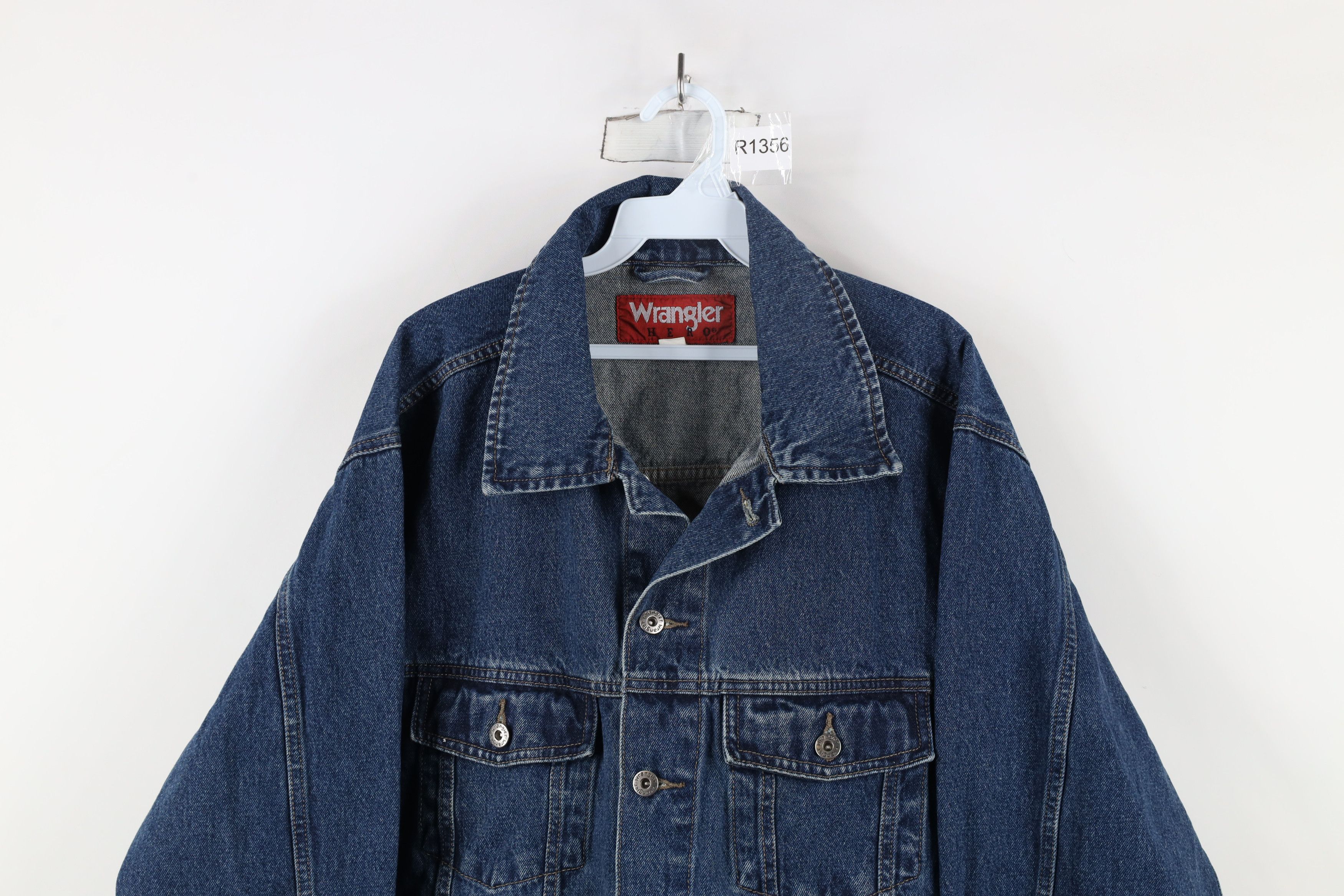 Vintage × Wrangler Vintage 90s Wrangler Denim Jean Trucker Jacket Blue Cotton Size US XL / EU 56 / 4 - 2 Thumbnail
