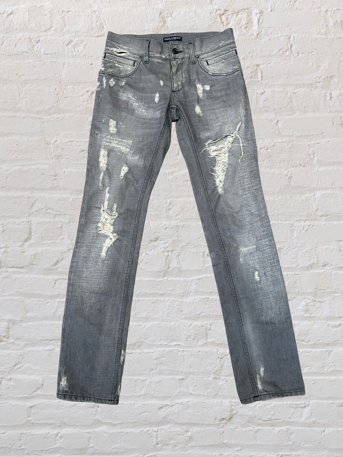 Dolce & Gabbana DOLCE & GABBANA Distressed Crash Denim Pants 44 Size US 44 / EU 60 - 1 Thumbnail
