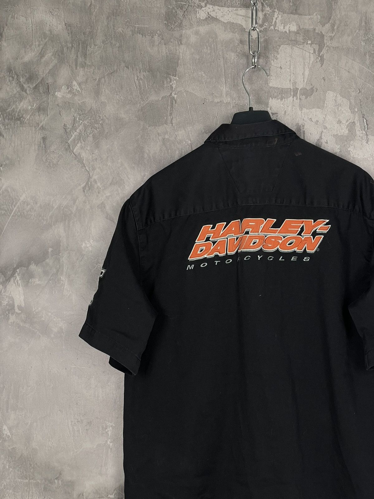 Harley Davidson Harley Davidson Big Embroided Logo Y2K Bike Shirt Button Ups Size US M / EU 48-50 / 2 - 12 Thumbnail