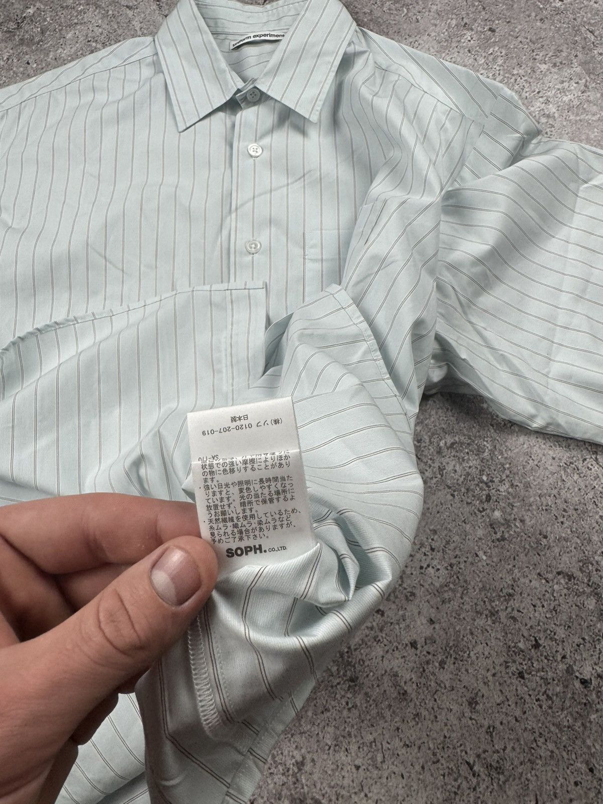 uniform experiment 🔥Uniform experiment fragment design sophnet striped shirt Size US XL / EU 56 / 4 - 8 Thumbnail