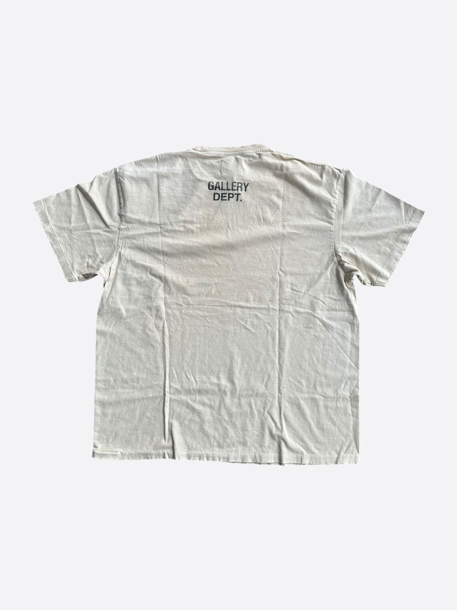 Gallery Dept. Gallery Dept Antique White & Black Boring Logo T-Shirt Size US M / EU 48-50 / 2 - 2 Thumbnail