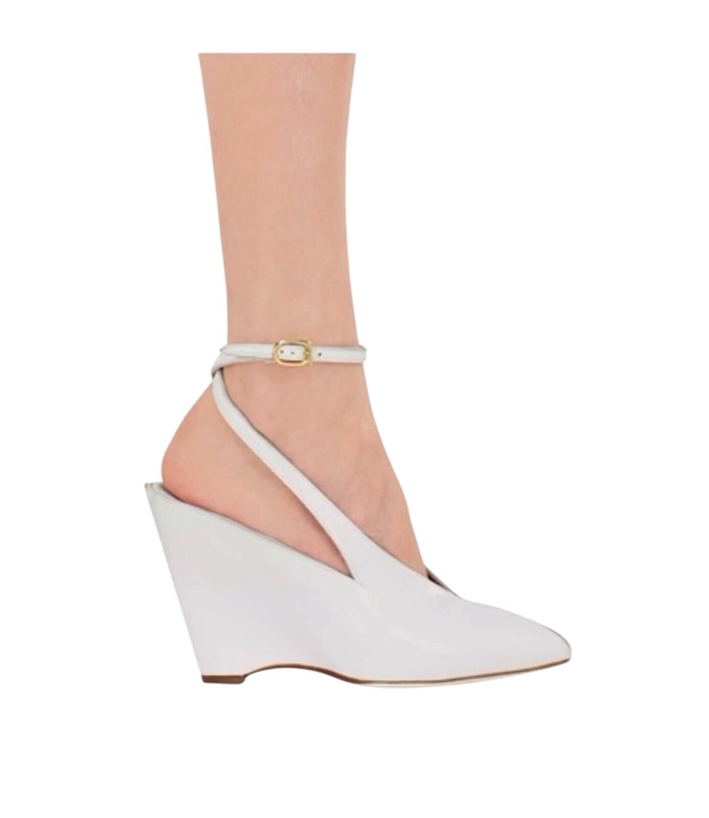 Salvatore Ferragamo Ferragamo Peep Toe Wedge Sandal Size ONE SIZE - 4 Thumbnail