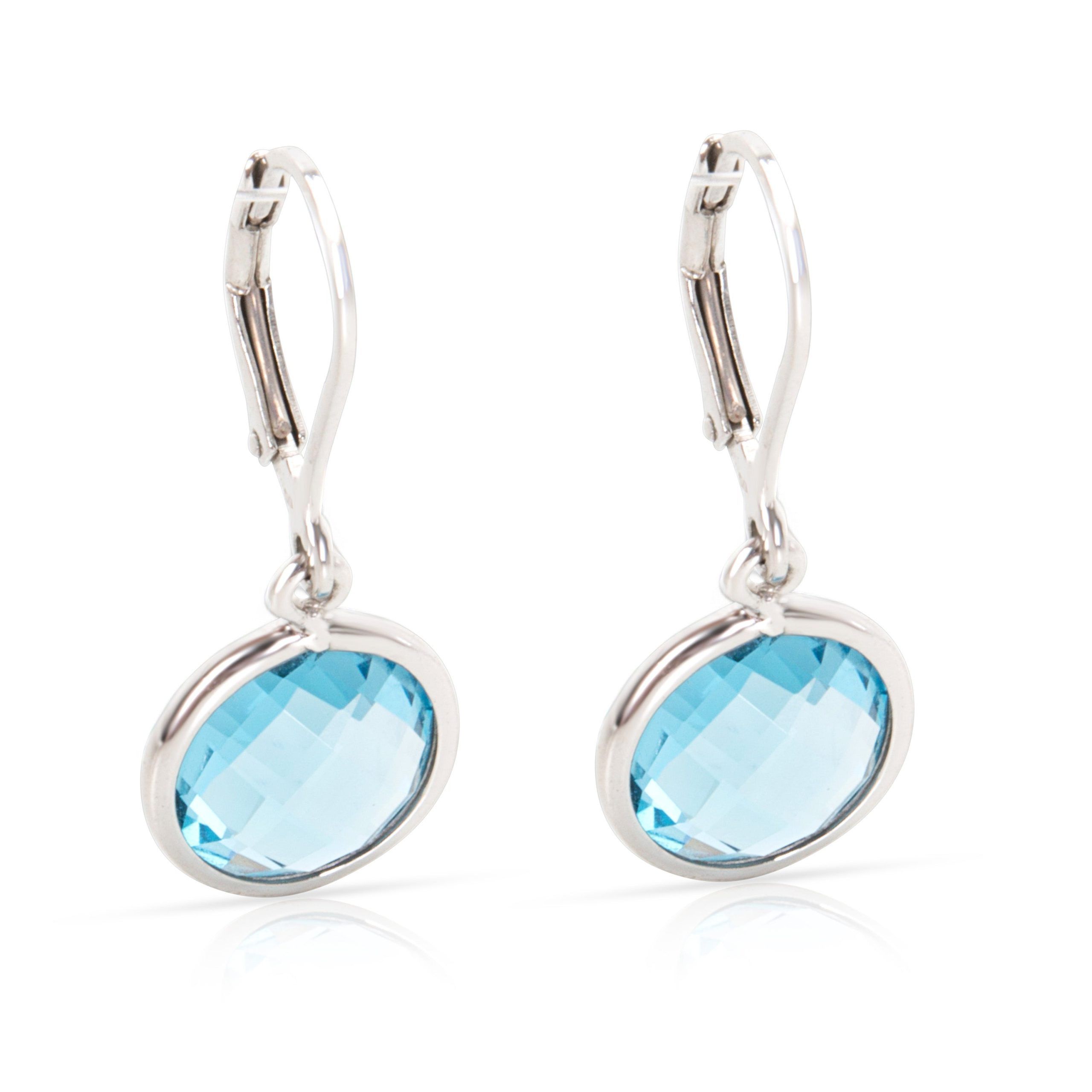 Other Blue Topaz Lever Back Earrings in Sterling Silver Size ONE SIZE - 1 Preview