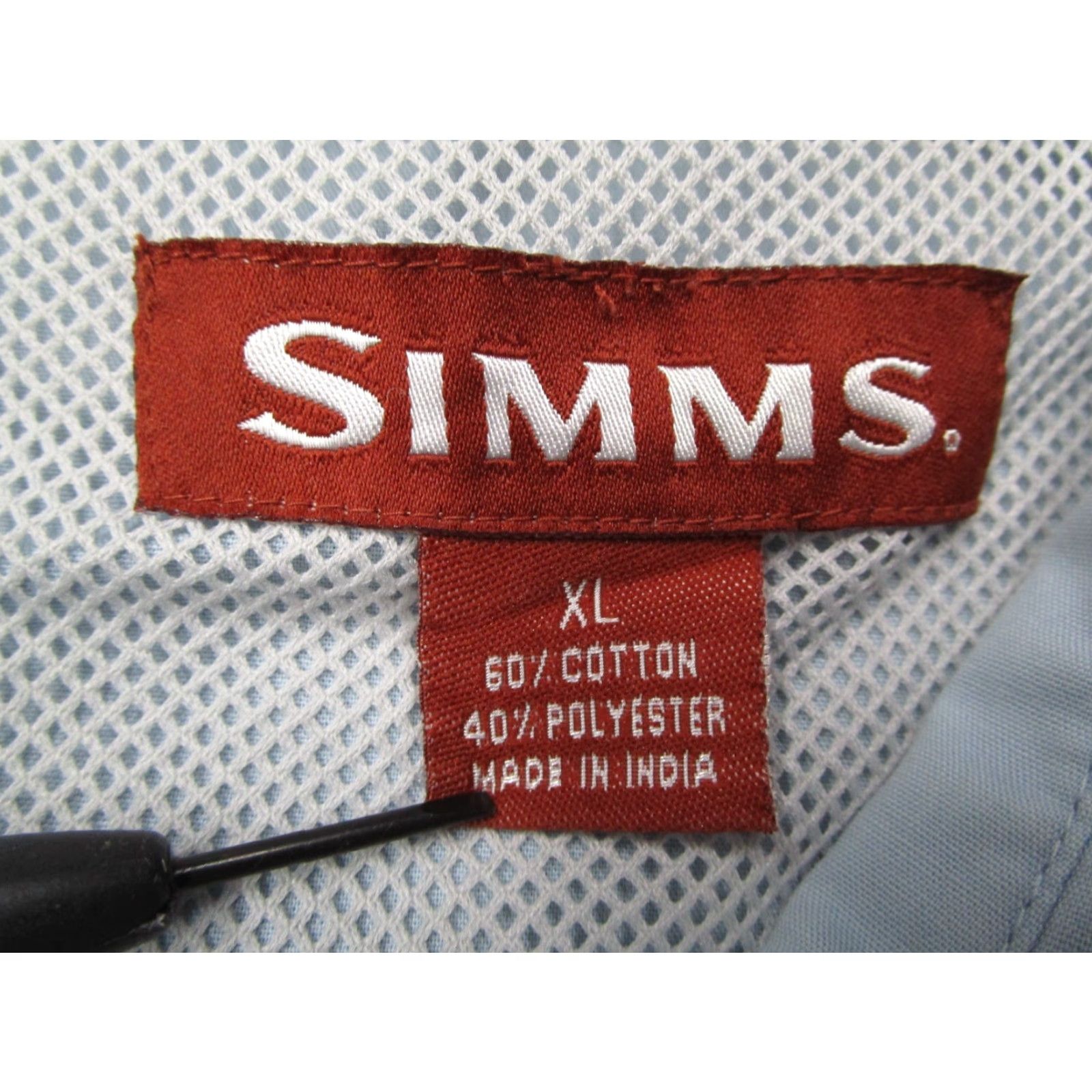 Vintage SIMMS Shirt Mens XL Blue Button-Up 3XDry Yellowstone Valley Ranch Fish Button-Down Collared All Seasons Pockets Size US XL / EU 56 / 4 - 2 Thumbnail