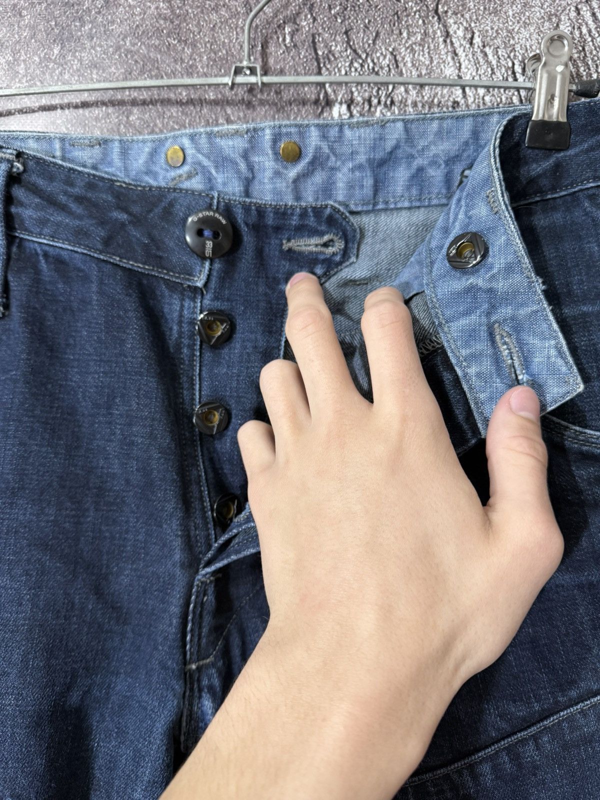 G-Star × Vintage G-STAR Raw Flight Elwood Brooklyn Denim Loose Fit Jeans Size US 33 - 8 Thumbnail