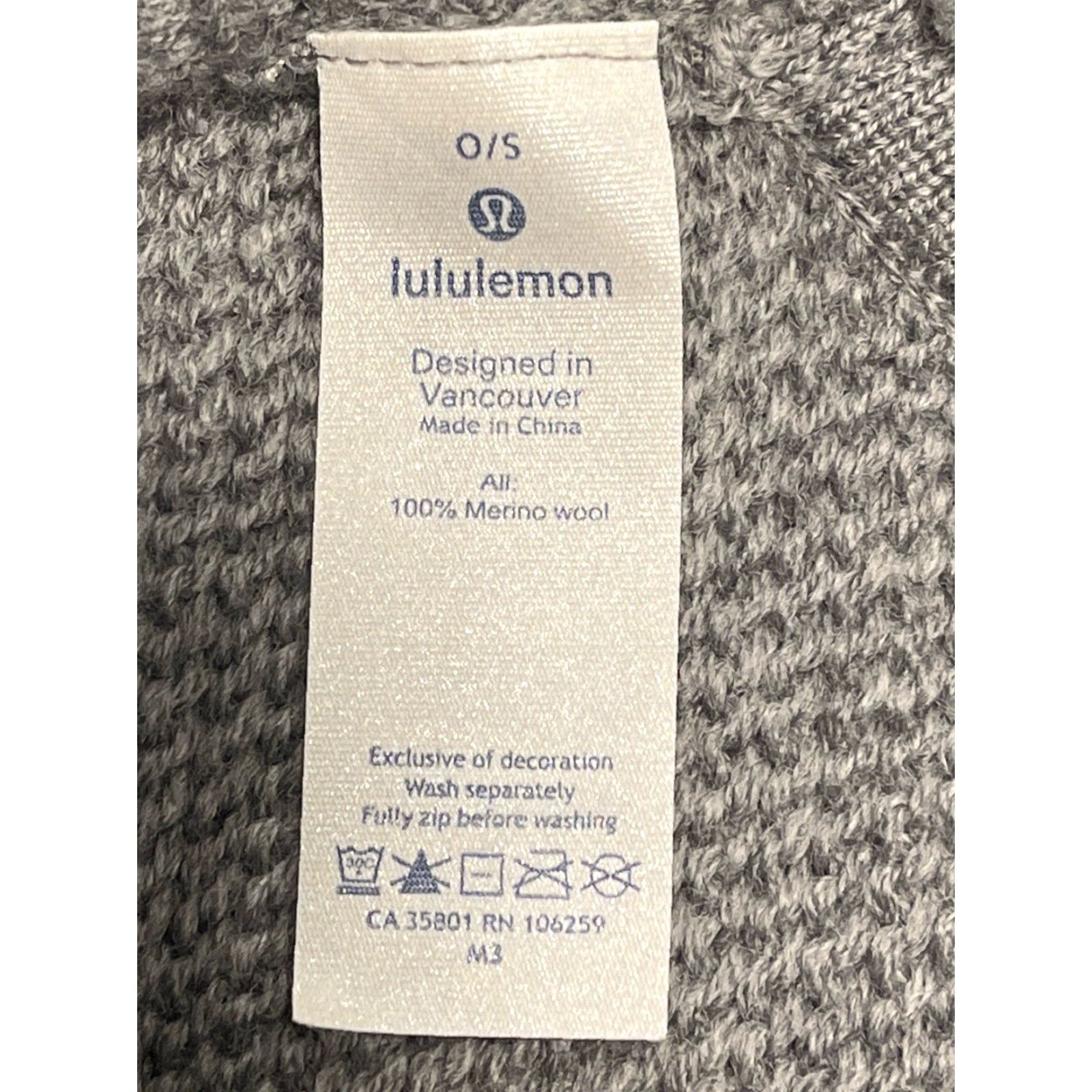 Lululemon Lululemon Sweater Woman One Size On The Go Poncho Grey Heathered Merino Wool Crew Neck Solid Pullover Casual Womens Size ONE SIZE - 6 Thumbnail