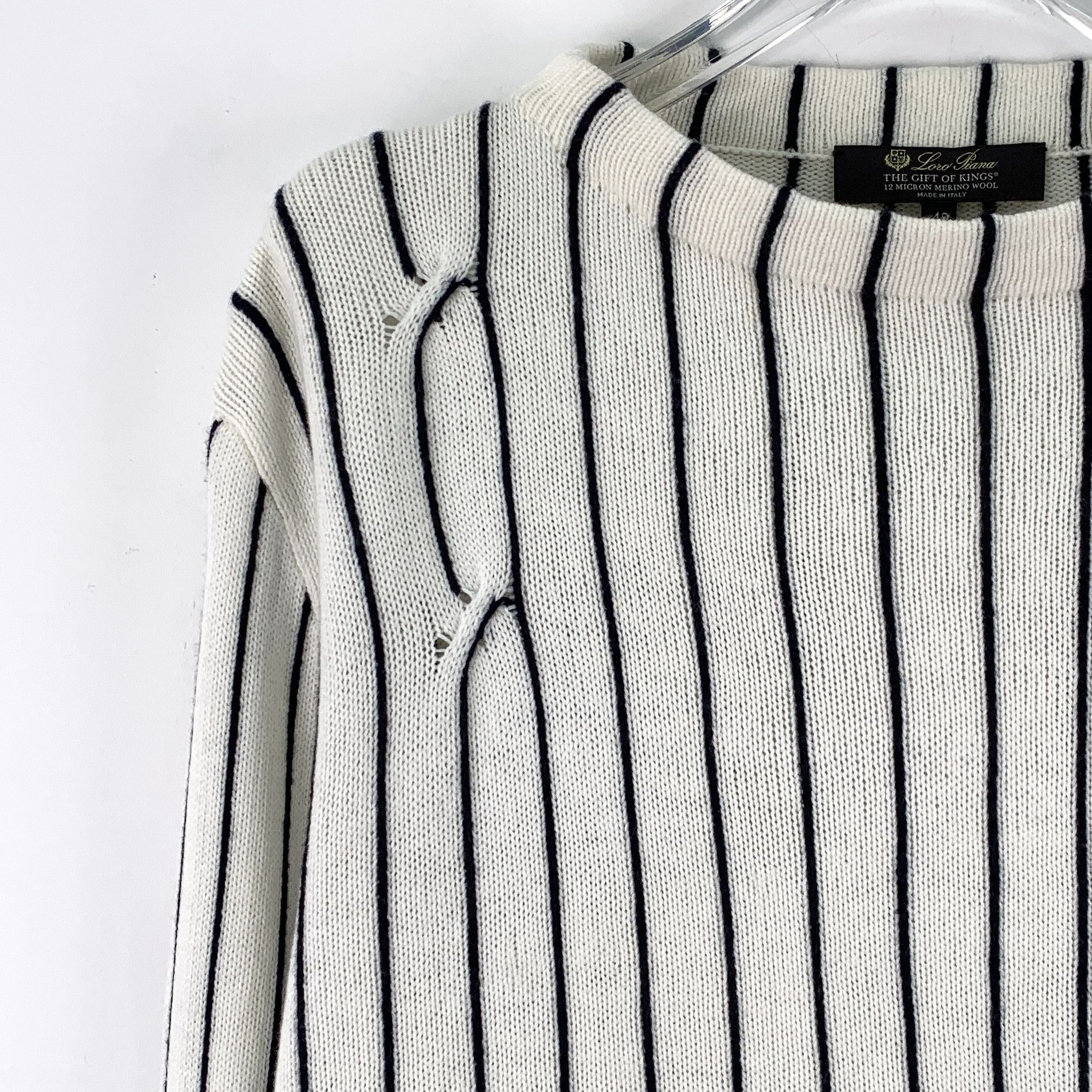 Loro Piana Loro Piana Colorblock Stripe Wool Sweater (42) Size US XS / EU 42 / 0 - 3 Thumbnail