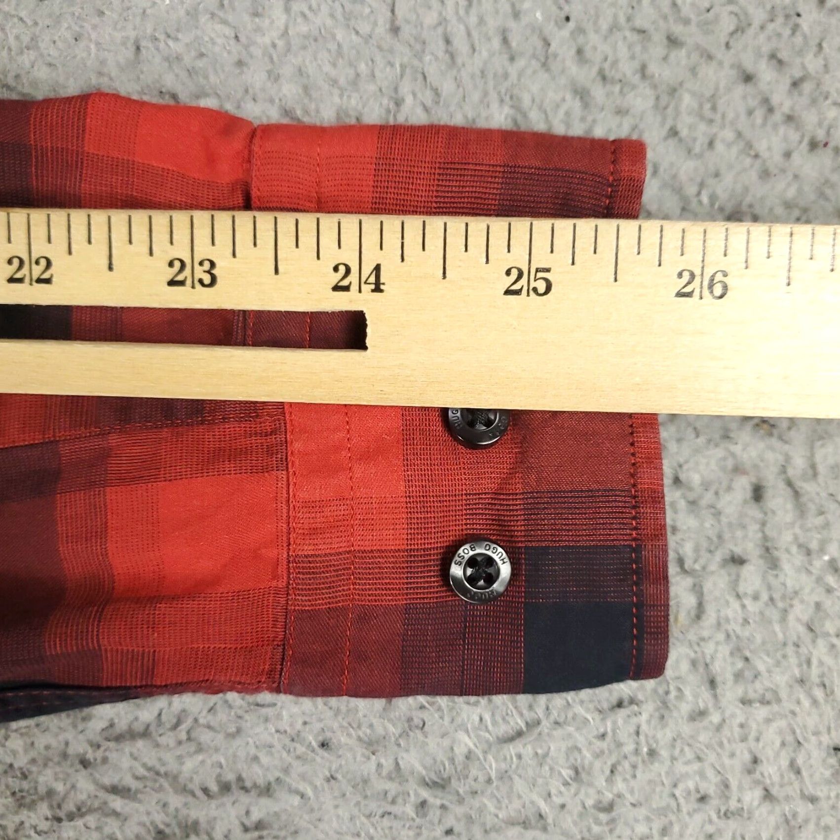 Hugo Boss Hugo Boss Shirt Mens Size Medium Red Plaid Casual Button Up Long Sleeve Size US M / EU 48-50 / 2 - 7 Thumbnail