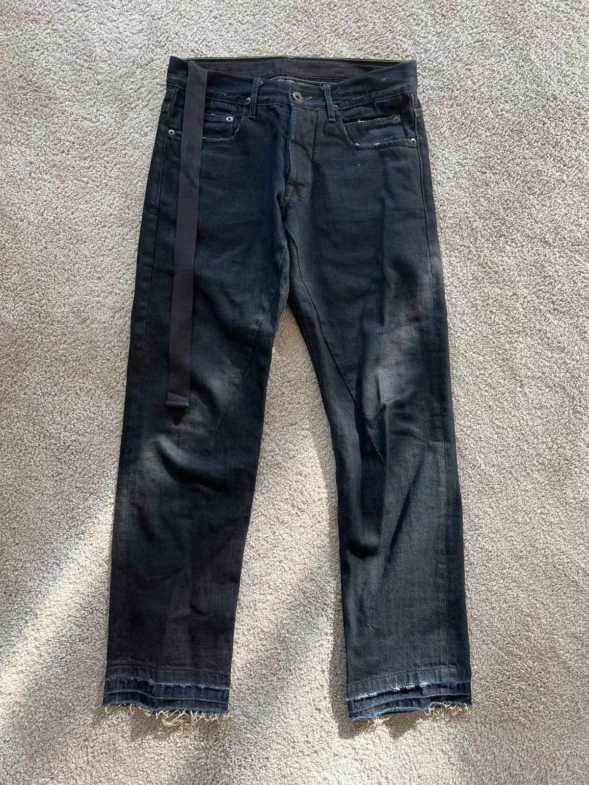 Rick Owens × Rick Owens Drkshdw FW09 “Crust” Coated Denim | Grailed