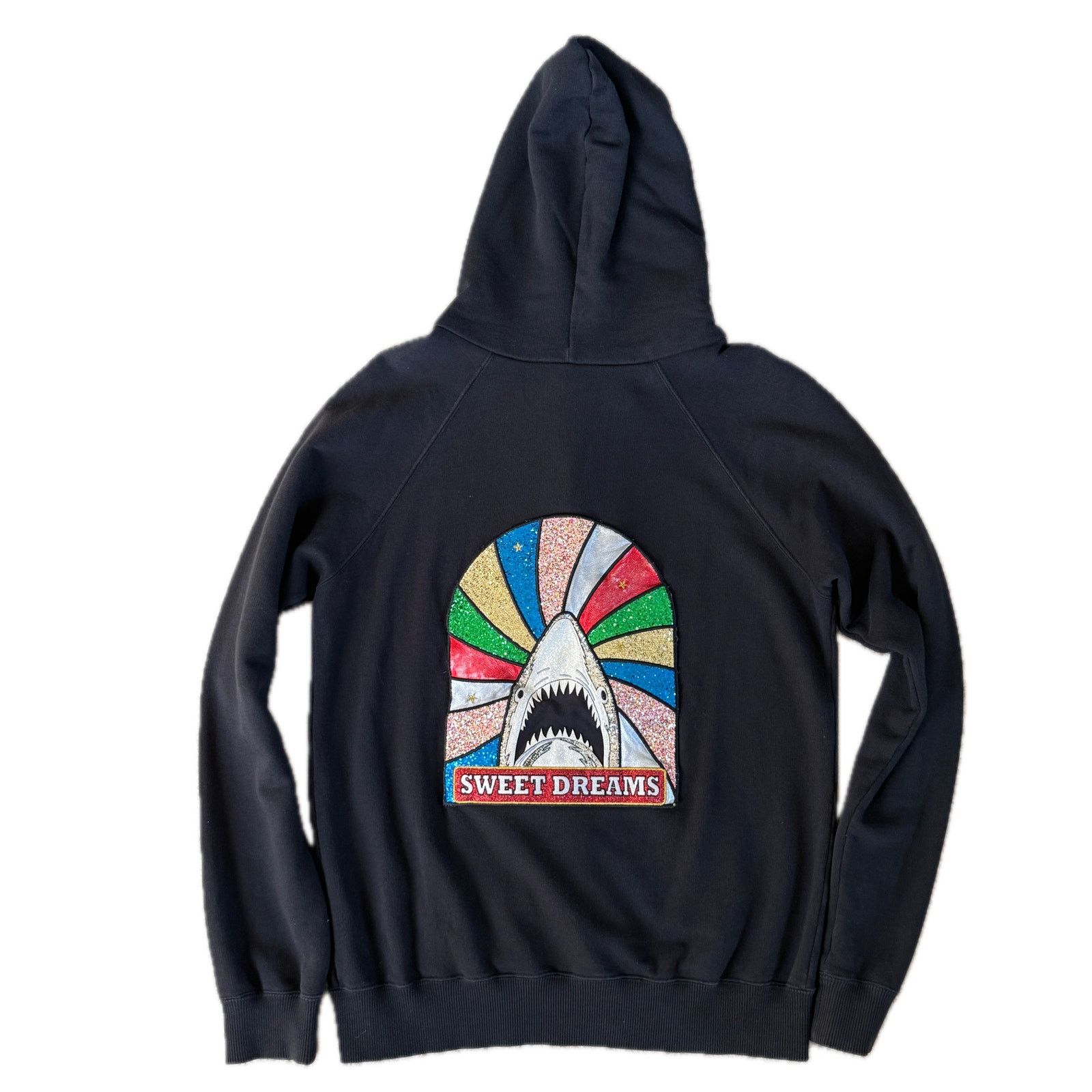 Saint Laurent Paris RARE SS17 Saint Laurent ‘sweet dreams’ glitter shark hoodie Size US M / EU 48-50 / 2 - 2 Thumbnail