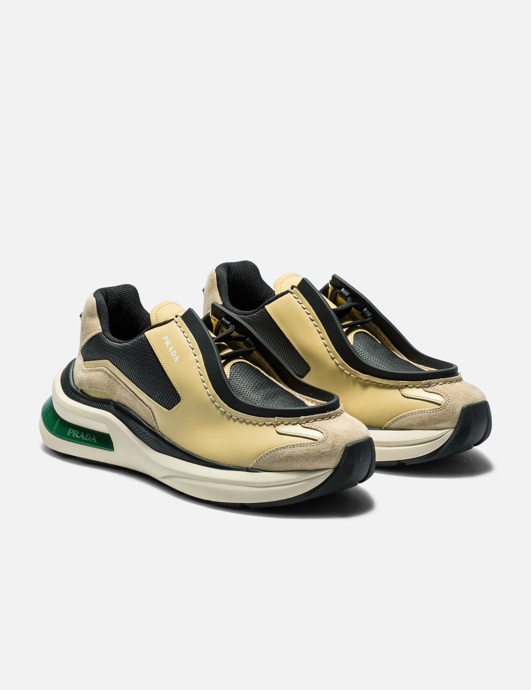 System Brushed Leather Sneakers