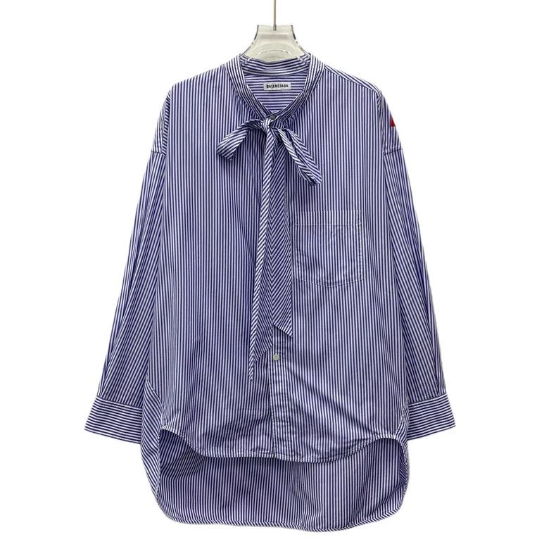 Balenciaga Balenciaga size 36 Blue striped logo monogrammed lace up b Size XS / US 0-2 / IT 36-38 - 1 Thumbnail