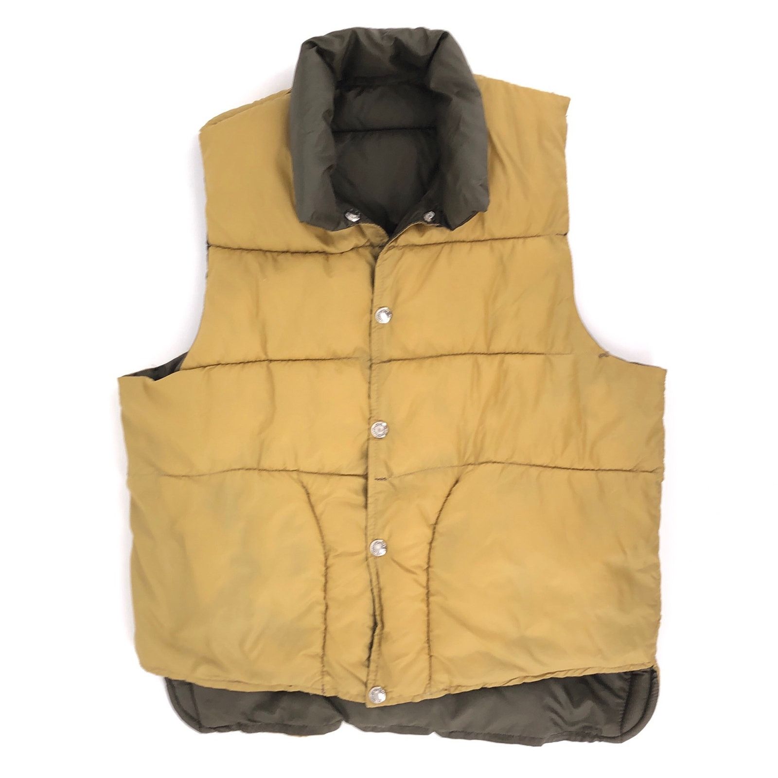 Vintage 80s reversible puffer vest quilted two tone 1980s vintage Size US S / EU 44-46 / 1 - 1 Thumbnail