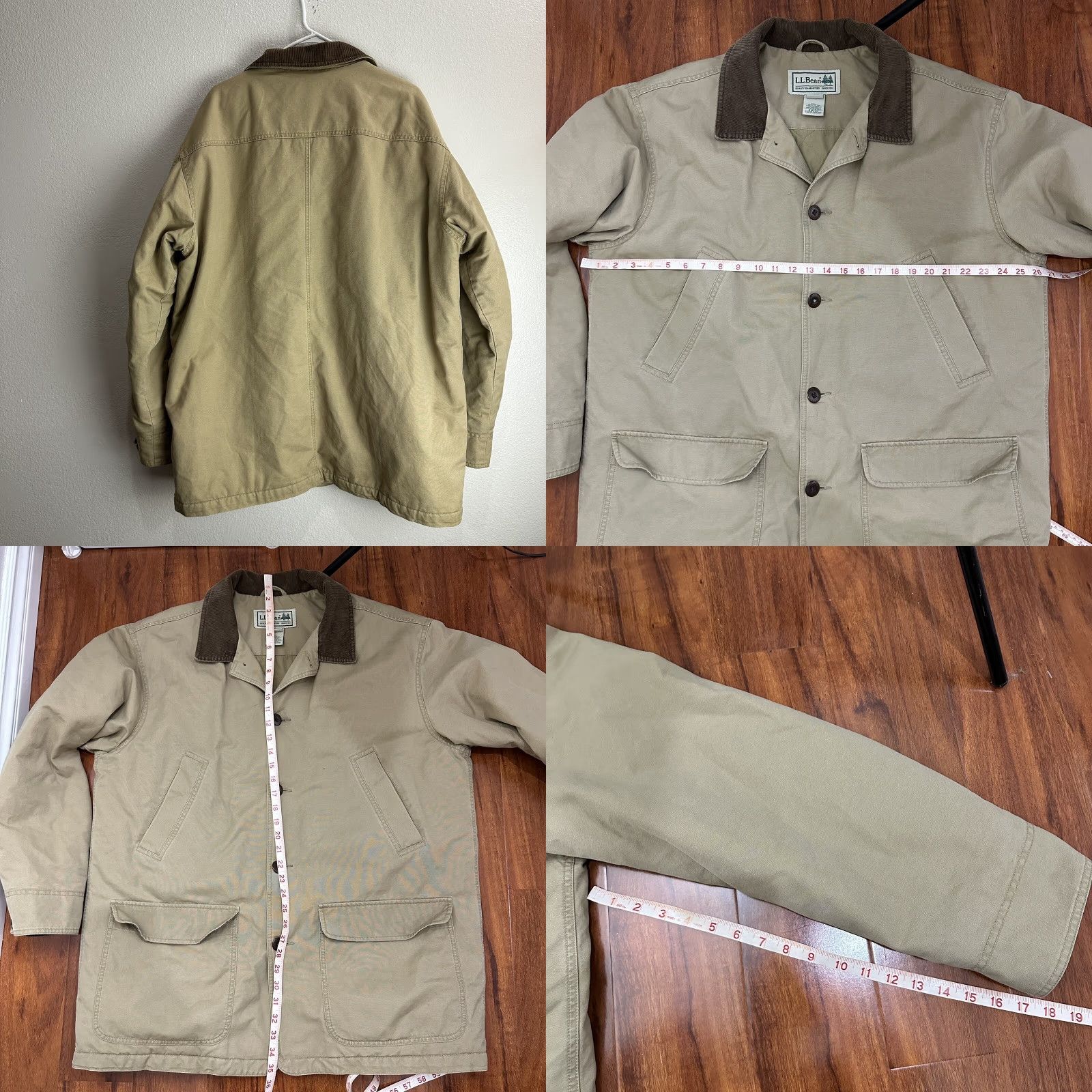 VINTAGE LL Bean Chore Coat XL Men Multicolor Overcoat Size XL