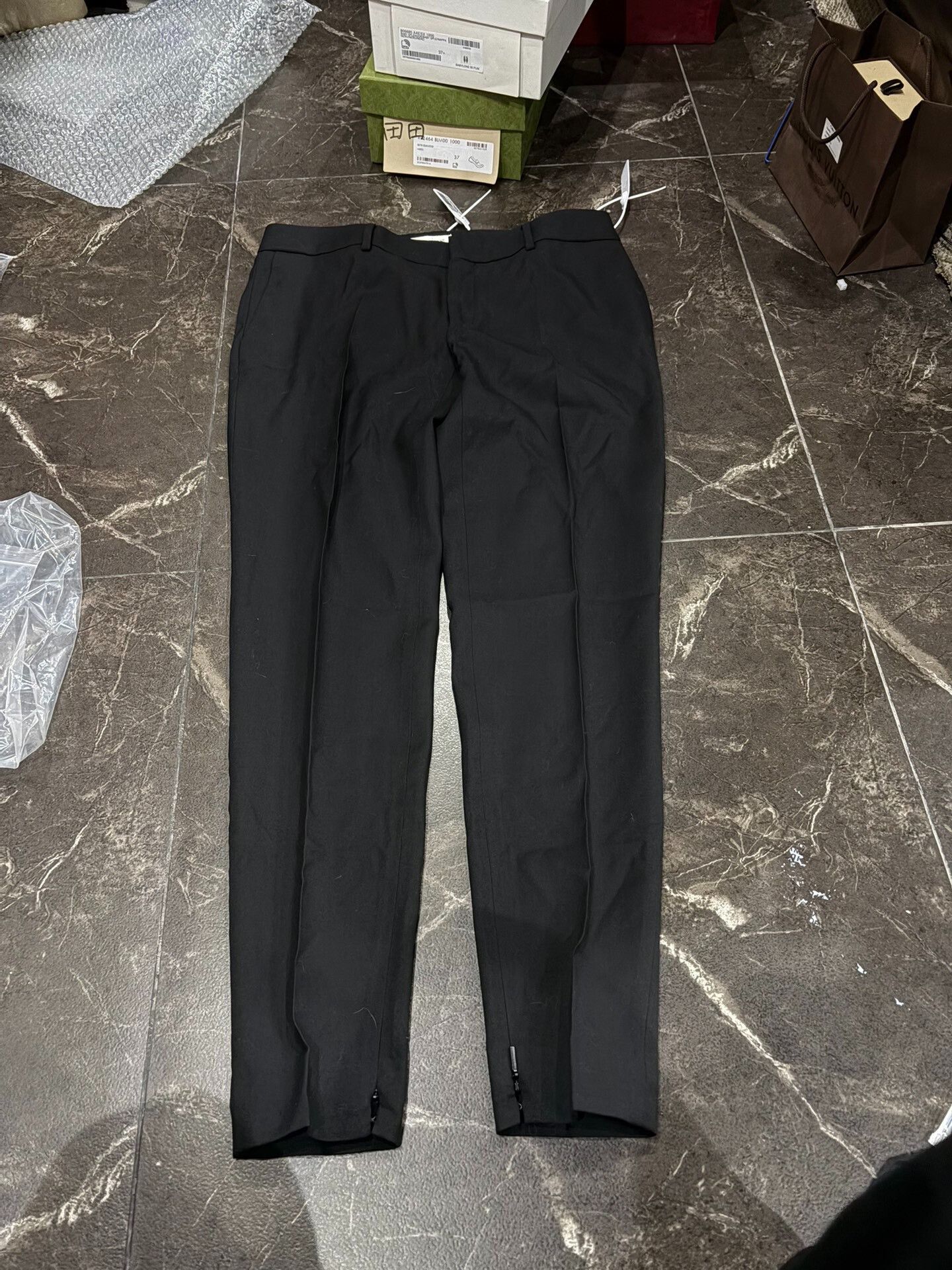 Yves Saint Laurent Saint Laurent YSL Tapered Wool Trousers Size US 34 / EU 50 - 1 Thumbnail