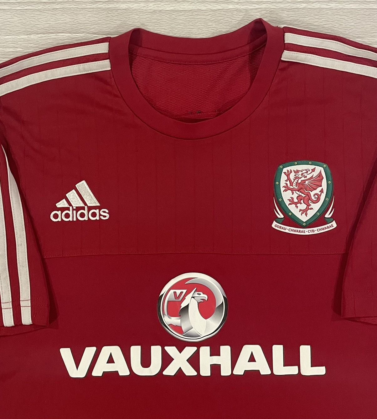 Adidas Adidas 2016/17 Wales National Team Soccer Jersey Men’s Large Size US L / EU 52-54 / 3 - 2 Thumbnail