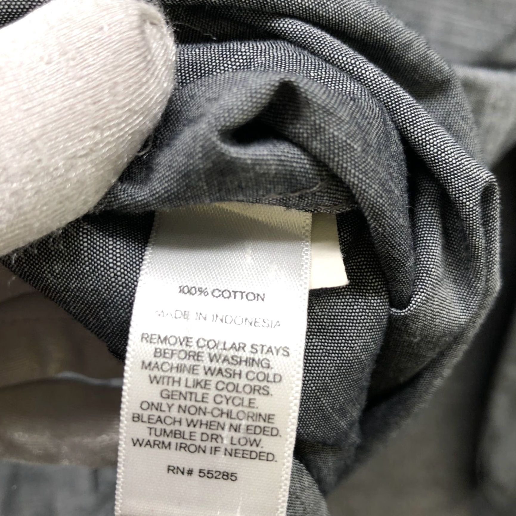 Express Express Button Down Shirt Mens L Gray Long Sleeve Cotton Utility Slim Classic Pockets Size US L / EU 52-54 / 3 - 7 Thumbnail