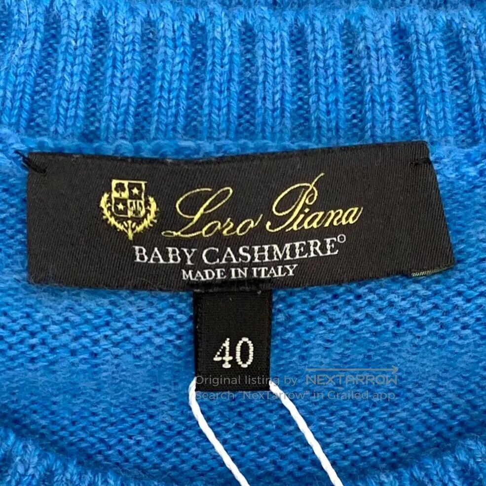 Loro Piana Loro Piana Blue snowflake intarsia cashmere round-neck lon Size US L / EU 52-54 / 3 - 6 Thumbnail