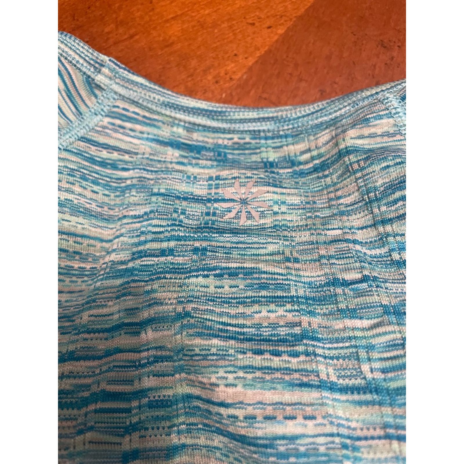 Other Athleta Activewear Top Space Dye Short Sleeve Ruched Blue XS Size XS / US 0-2 / IT 36-38 - 7 Thumbnail