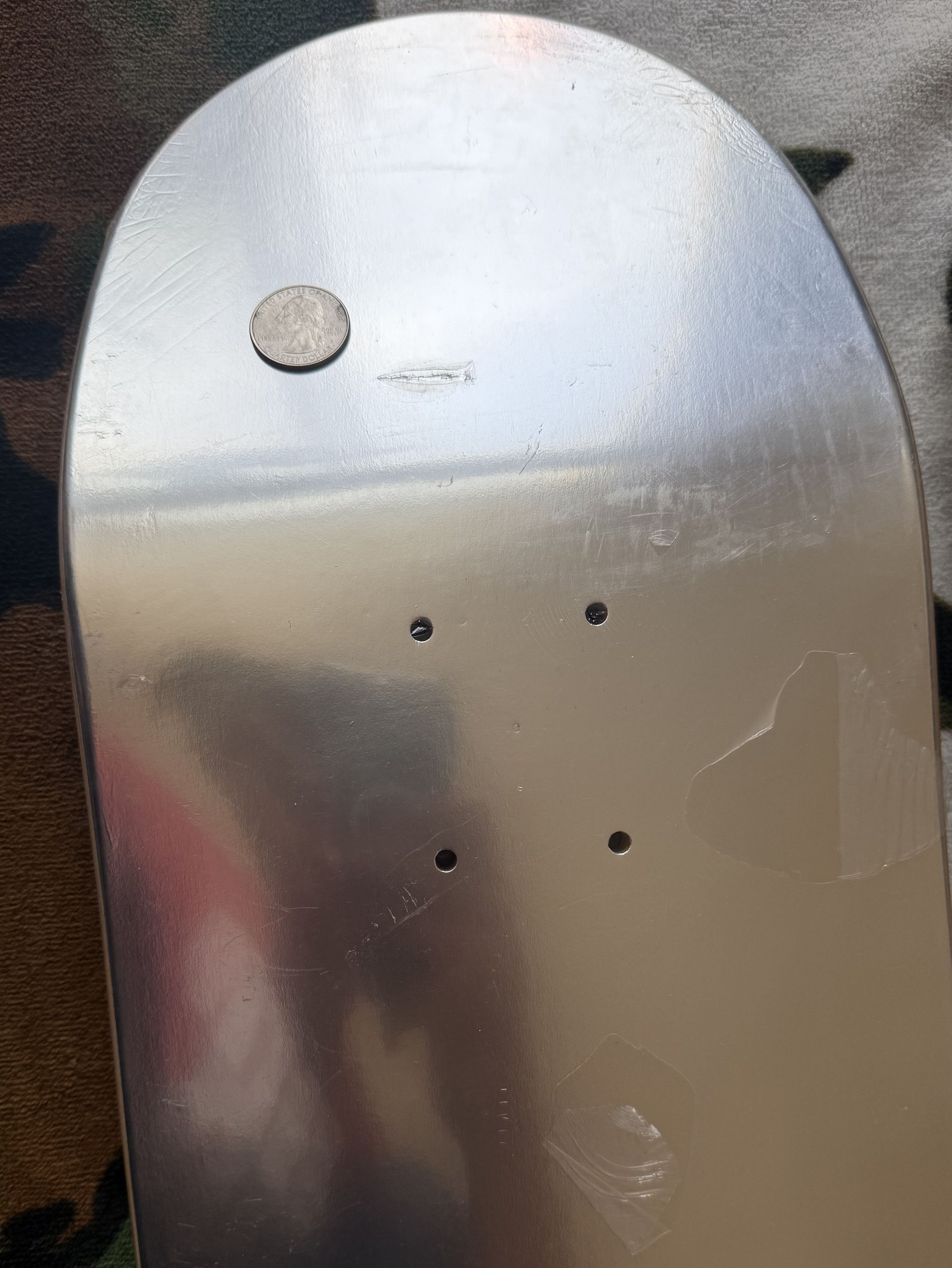 Supreme Supreme Anniversary Silver Foil Deck Skateboard Box Logo Size 32 - 3 Thumbnail