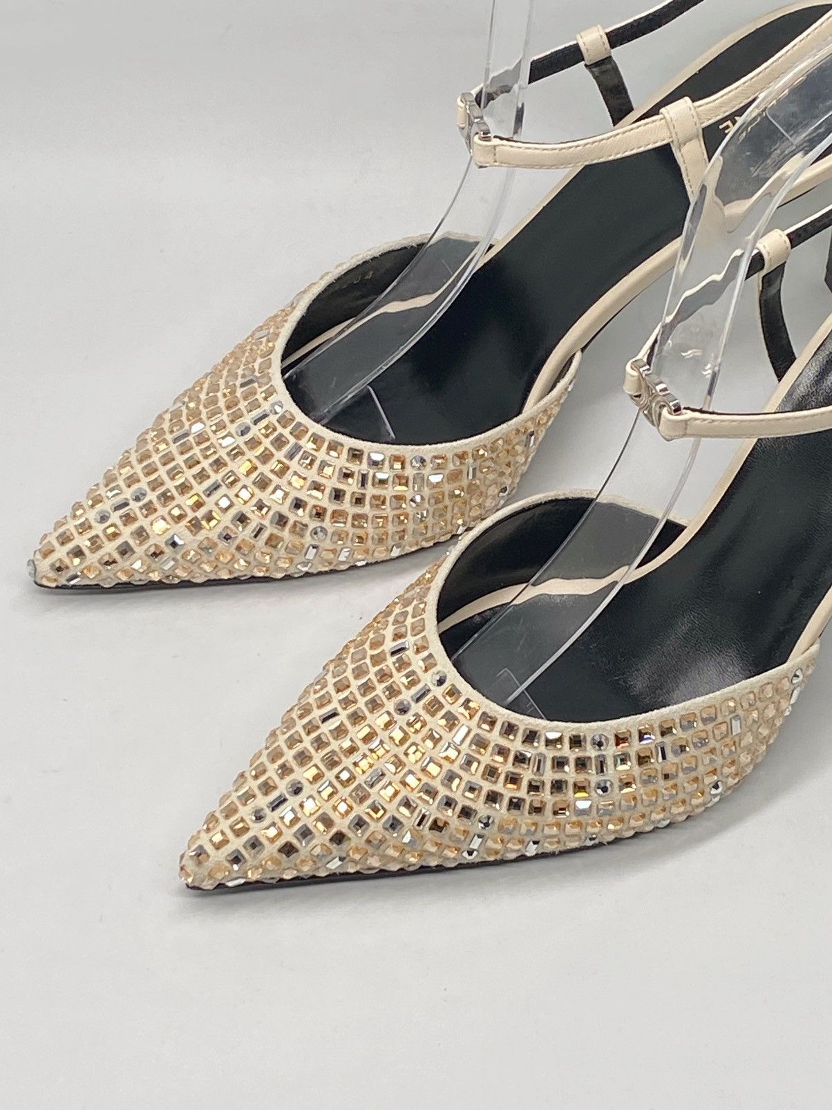 Celine Celine Kitten Suede Strap Embellished Pumps size 39 Size US 9 / IT 39 - 5 Thumbnail