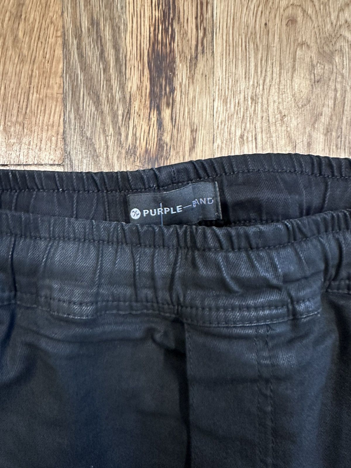 Purple Brand Purple Brand Black Waxed Jogger Pants Size XL Size US 34 / EU 50 - 3 Thumbnail