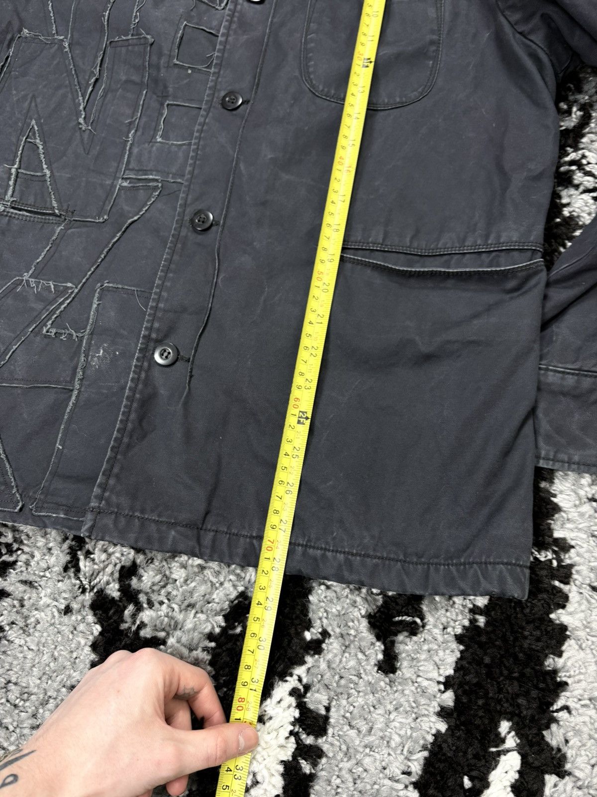 Japanese Brand Etienne Ozeki patchwork spellout logo coach jacket Size US L / EU 52-54 / 3 - 9 Thumbnail
