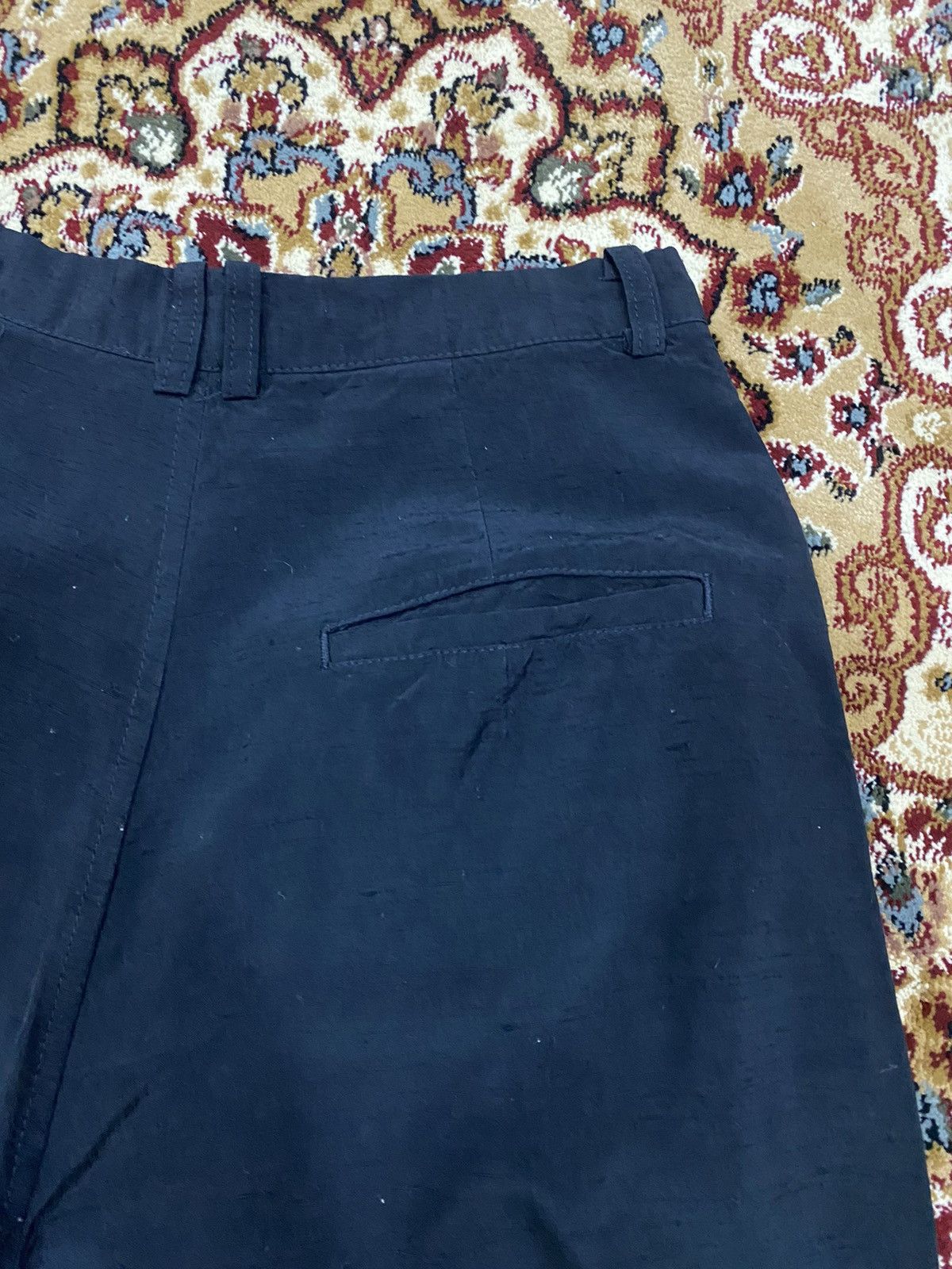 Designer × Y's × Yohji Yamamoto Y’s Yohji Yamamoto Palazzos Black Rayonne Size 24" / US 00 / IT 34 - 9 Thumbnail
