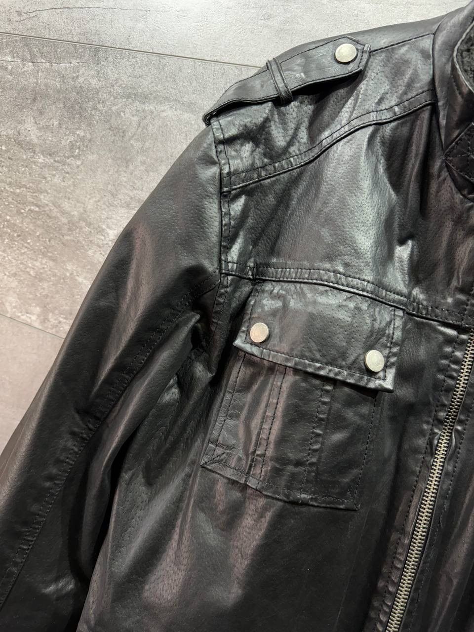 Other Barneys Originals Men's Multipocket Black Leather Jackets Size US XL / EU 56 / 4 - 5 Thumbnail