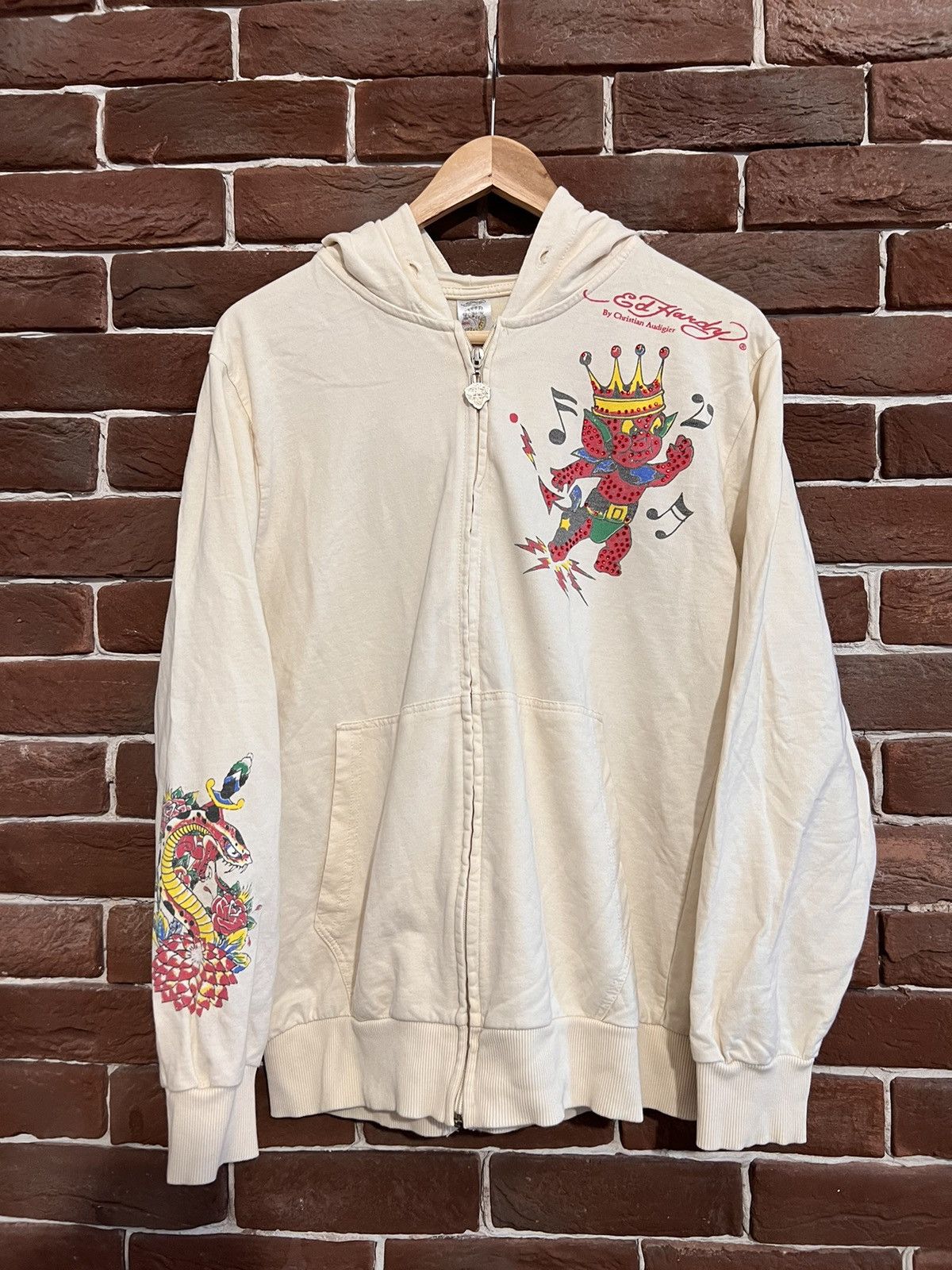Ed Hardy Rare Ed Hardy Christian Audigier Devil Drip Hype Y2K Hoodie Size US S / EU 44-46 / 1 - 1 Thumbnail