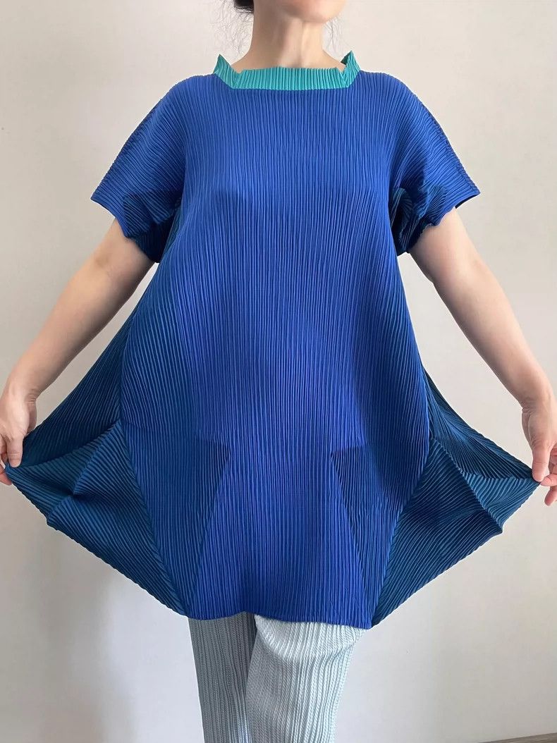Issey Miyake issey miyake size:2 Color block top 2505-Nextarrow Size XXS / US 00 / IT 34 - 3 Thumbnail
