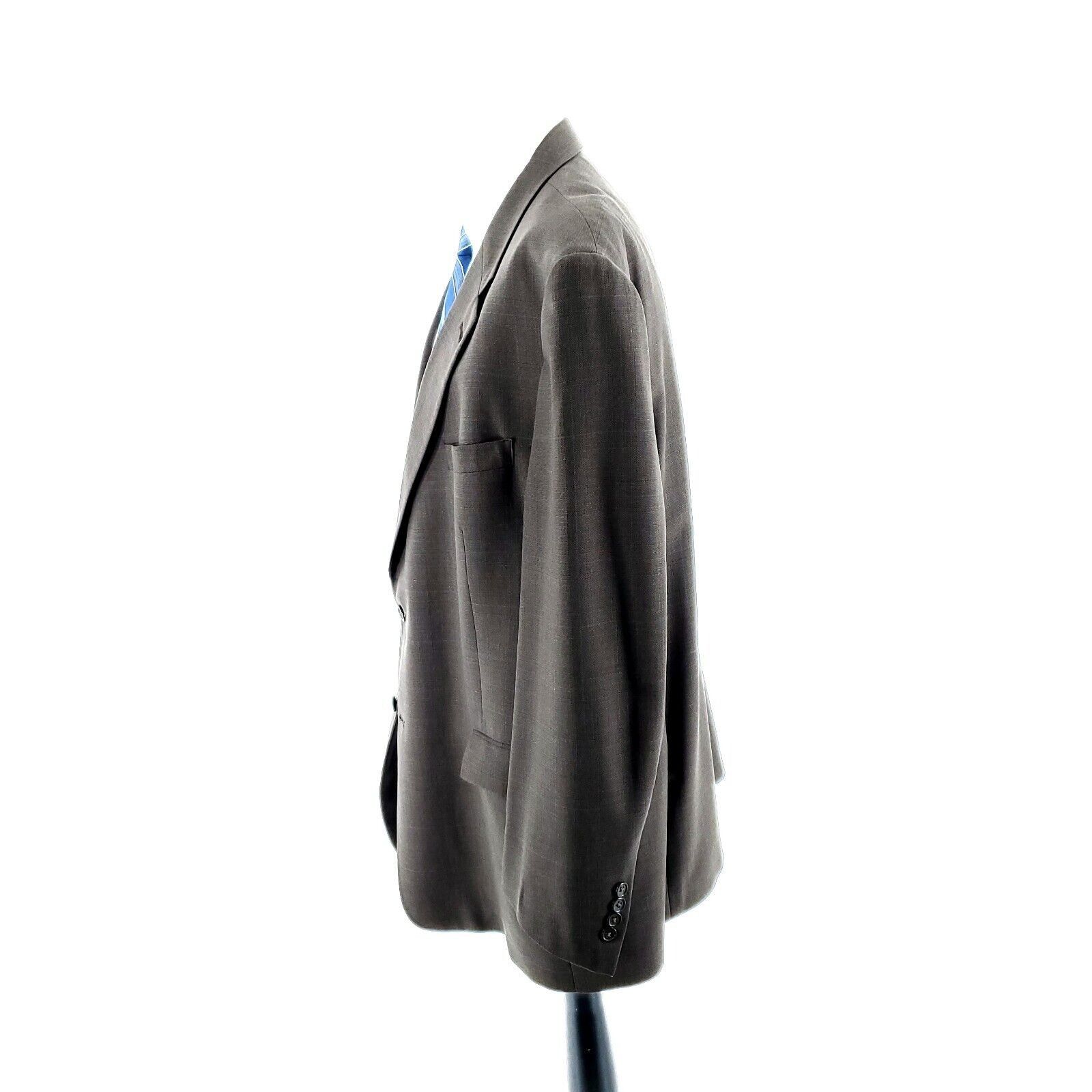 Hart Schaffner Marx Hart Schaffner Marx Wool 2 Button Sport Coat 46L Brown Shark Size 46L - 4 Thumbnail