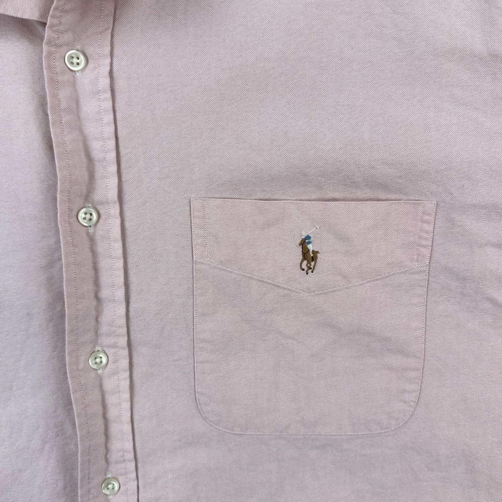 Polo Ralph Lauren Polo Ralph Lauren Shirt Button-Up Long Sleeve Pink L Men’s Casual Preppy Pocket Embroidered Knit Cotton Shirt Size US L / EU 52-54 / 3 - 5 Thumbnail