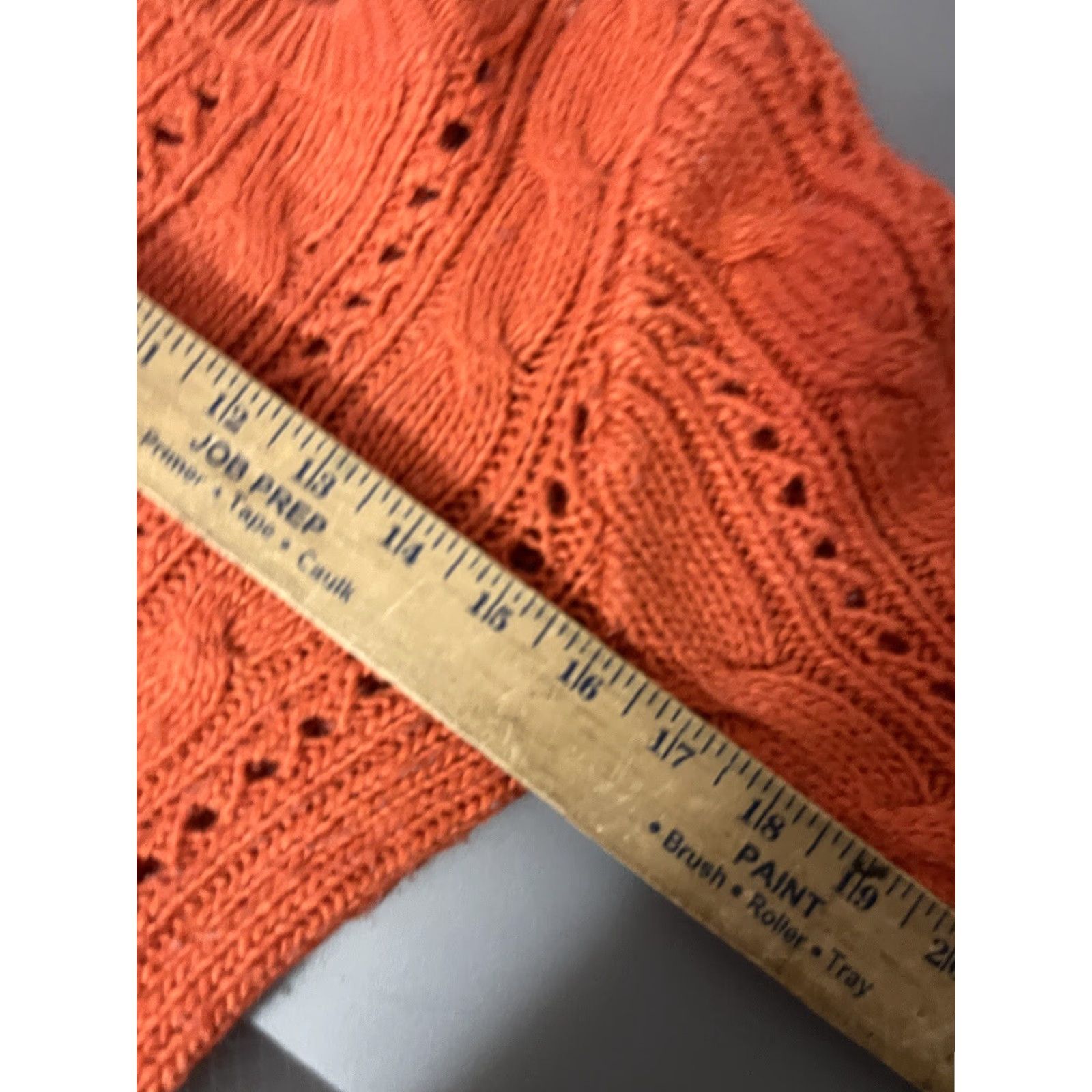 Vintage WHOAU Women Sweater Orange Knit Long Sleeve Crew Neck Casual Open Knit Pullover M Size - Regular Fit, Logo Accent, Fall Spring, Raglan Sleeve Size M / US 6-8 / IT 42-44 - 5 Thumbnail