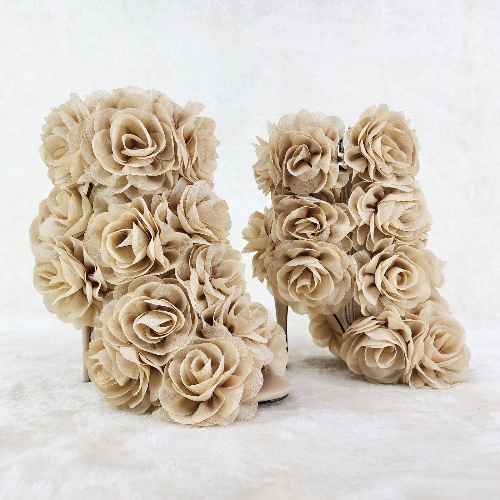 Other Beauty 3D Flowers Floral 4" High Heel Elegant Evening Party Size US 8 / IT 38 - 4 Thumbnail
