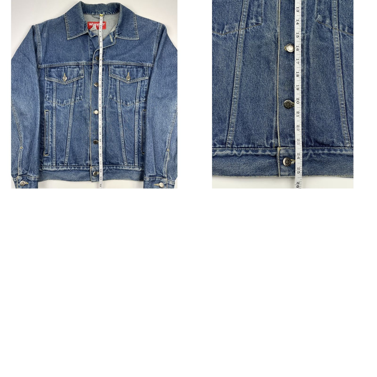 Wrangler VINTAGE Wrangler Hero Denim Trucker Jacket Mens Size L Blue 90s Western Cowboy Biker Coat Size US 33 - 8 Thumbnail