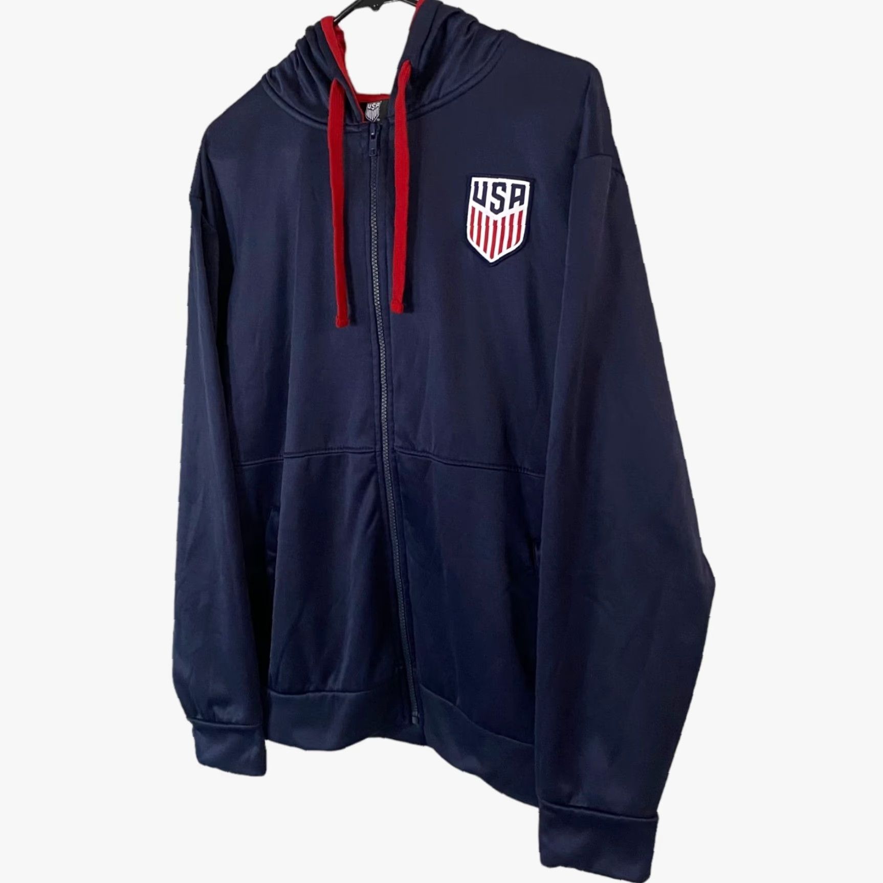 Vintage U.S. Soccer Hoodie Sideline Full-Zip Navy Blue Men's Small Long-Sleeve Pullover Mens Size US S / EU 44-46 / 1 - 2 Thumbnail