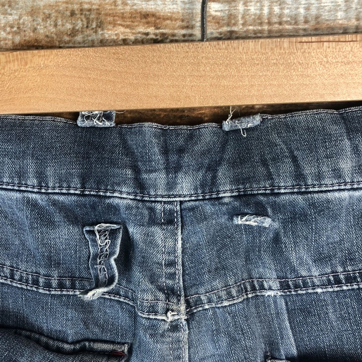 Japanese Brand Field Core Blue Distressed Denim Pants #A2106 Size US 32 / EU 48 - 23 Thumbnail