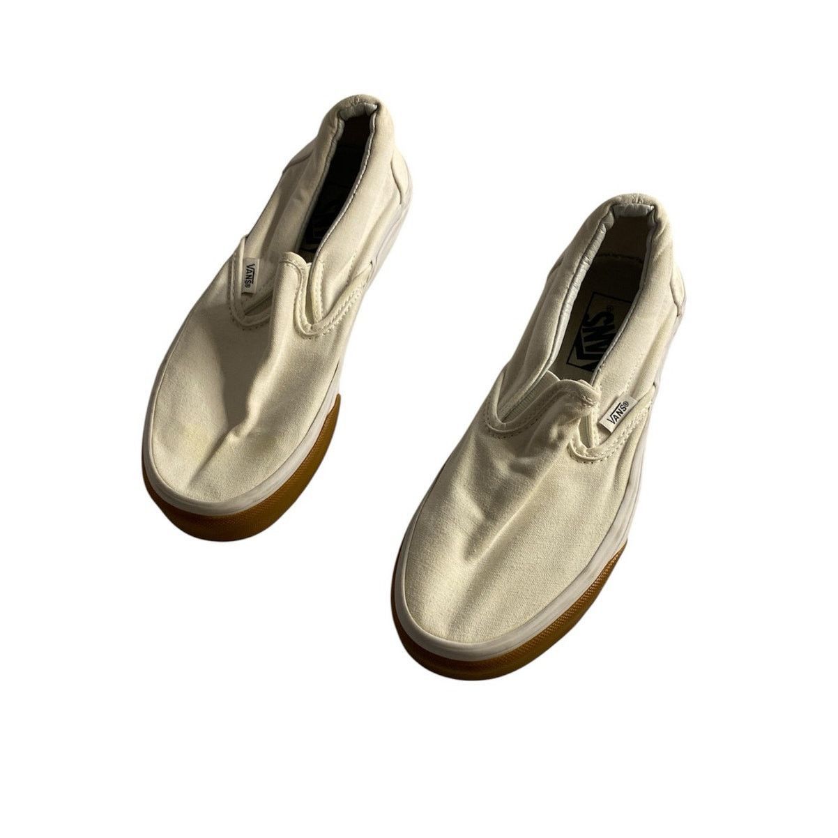 Vans Classic Minimalist Streetwear Cream Slip-On Sneakers Vans 8 Size US 8 / IT 38 - 2 Thumbnail