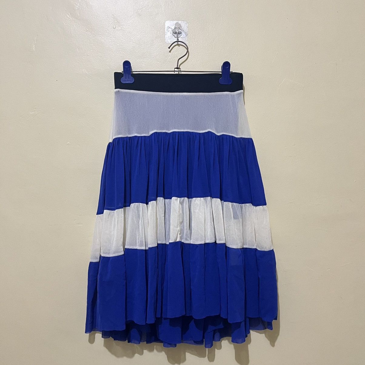 Jean Paul Gaultier JEAN PAUL GAULTIER SOLEIL STRIPED MESH SKIRT Size 26" / US 2 / IT 38 - 1 Thumbnail